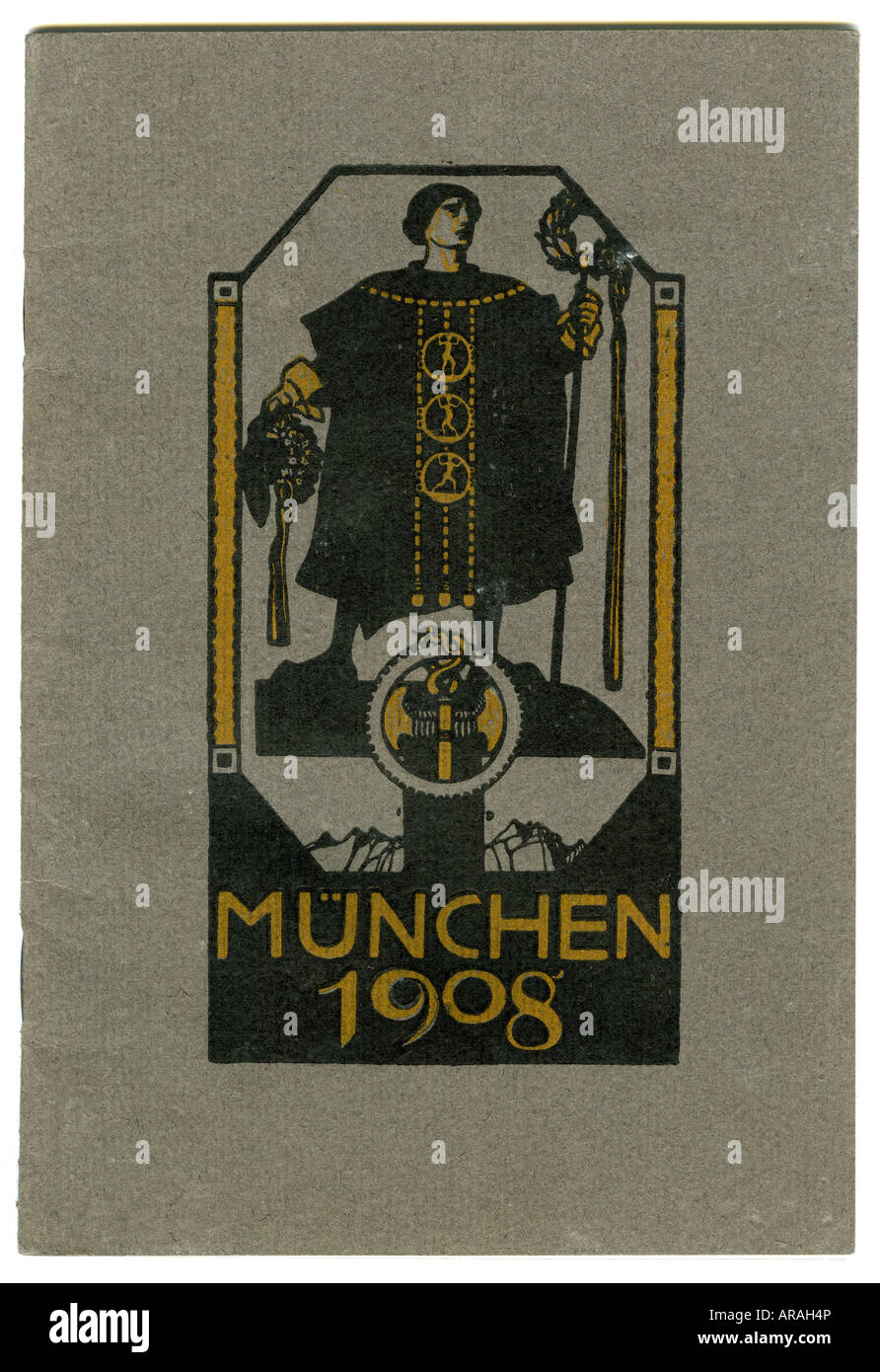 Mostre, Monaco di Baviera 1908, opuscolo, titolo, J. Schön editore, Monaco di Baviera, , Foto Stock