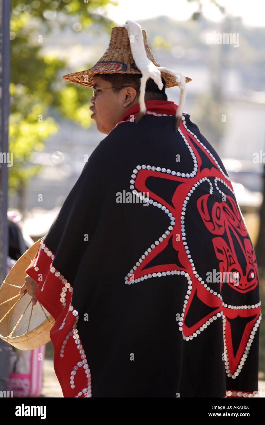Celebrazione di Salmone BC fiume del giorno a Vancouver in Canada Foto Stock