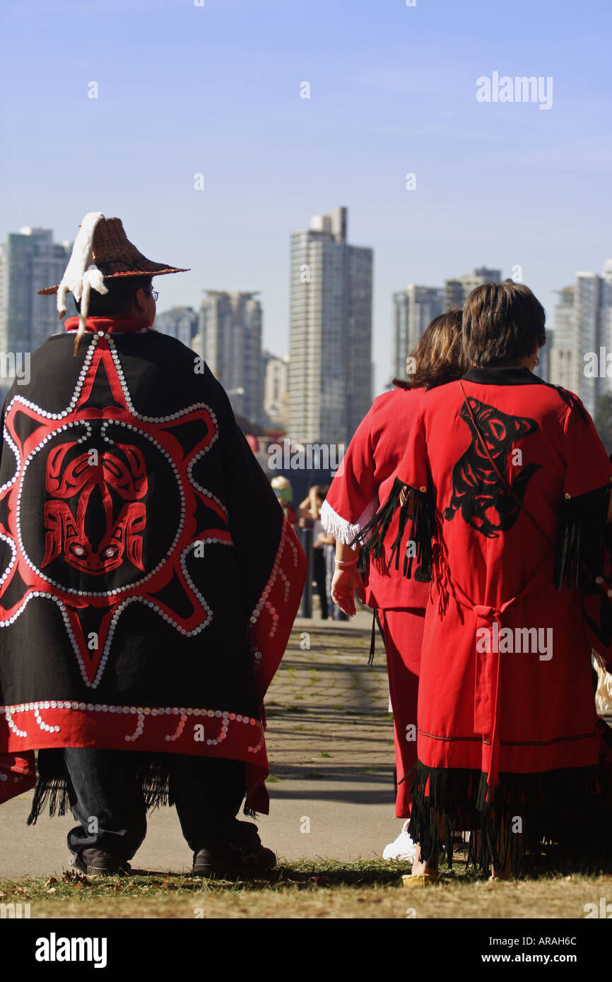 La Gente delle Prime Nazioni Vancouver Canada Foto Stock