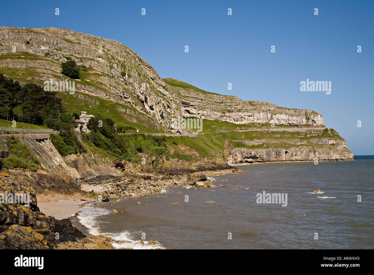 Inizio del Marine Drive Great Orme Llandudno Wales UK Foto Stock