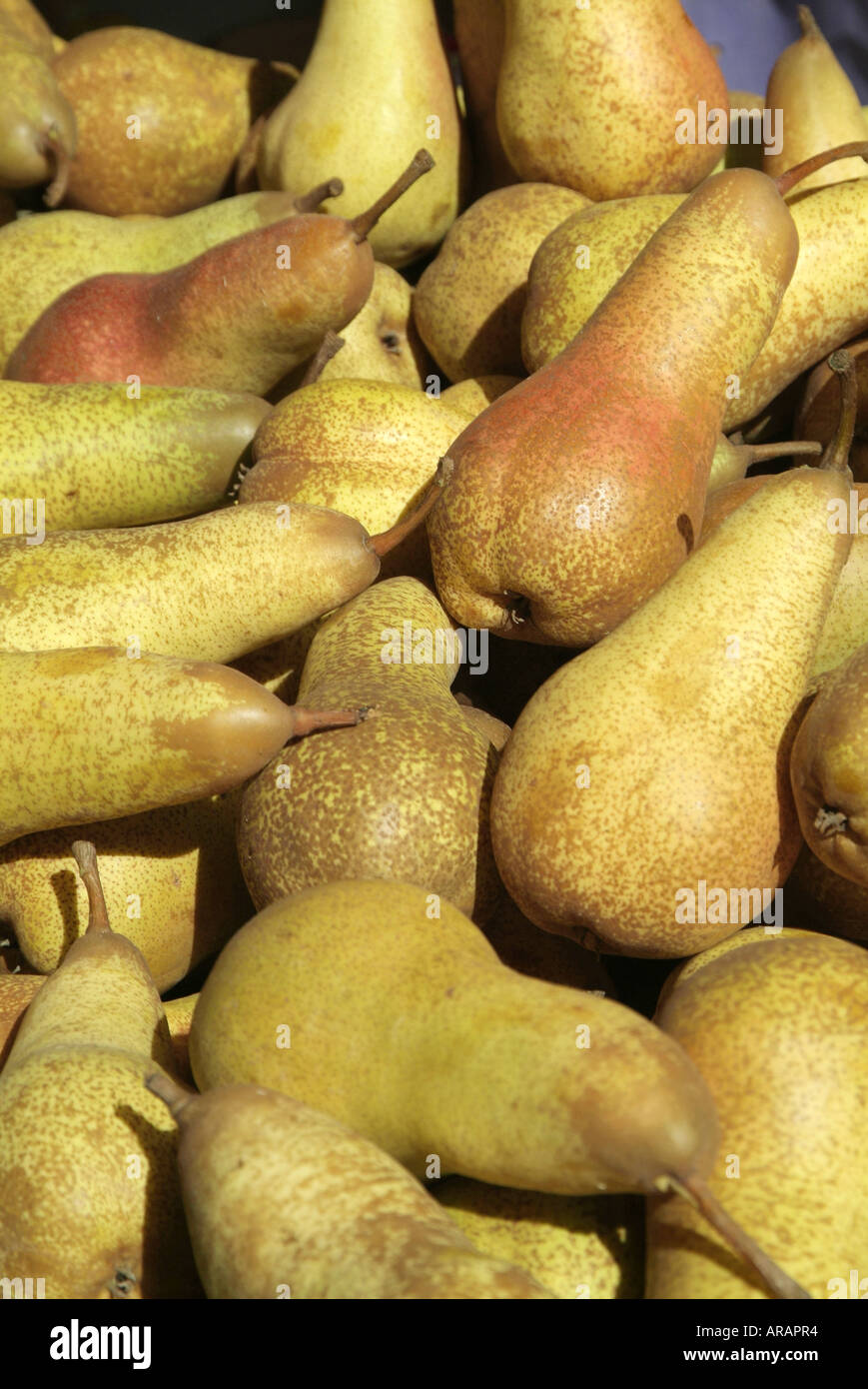 Pere, pera, verde, frutta, dolci, pelle, Foto Stock