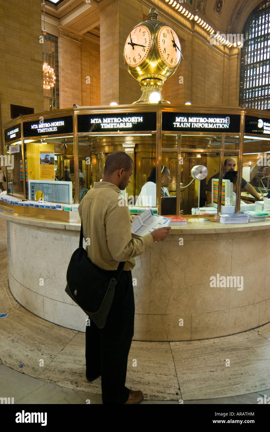 Punto di informazione e alla Grand Central Station di New York City, Stati Uniti d'America Foto Stock