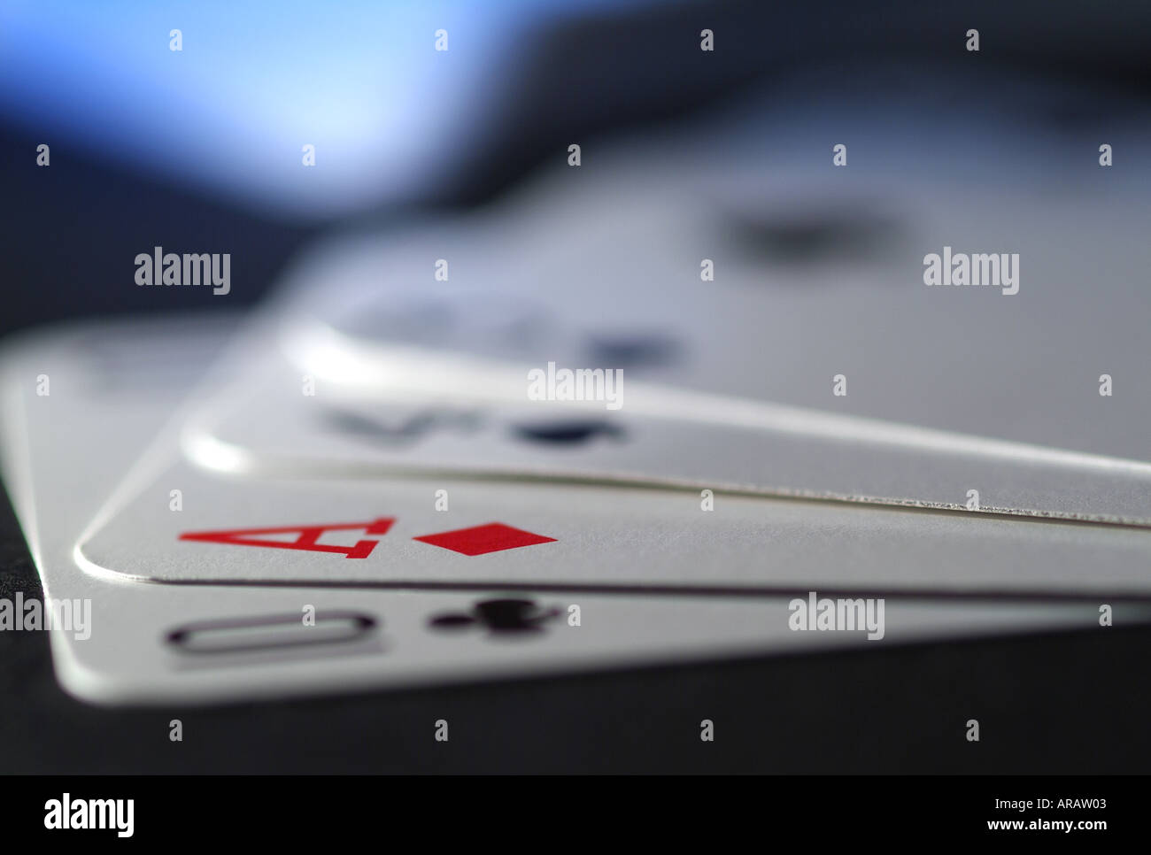 Close up di carte da gioco Foto Stock