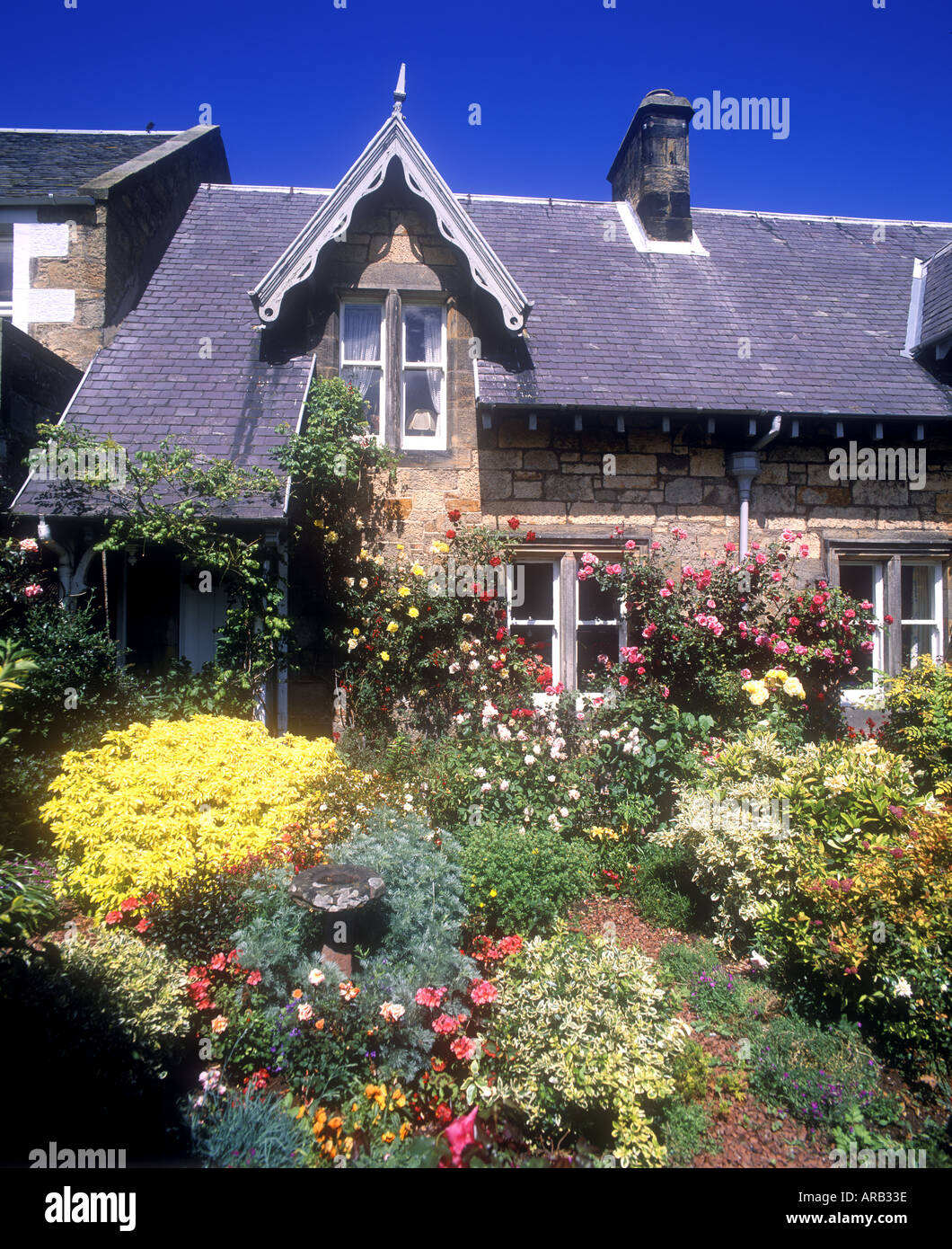 Giardino del cottage Dirleton East Lothian in Scozia Foto Stock