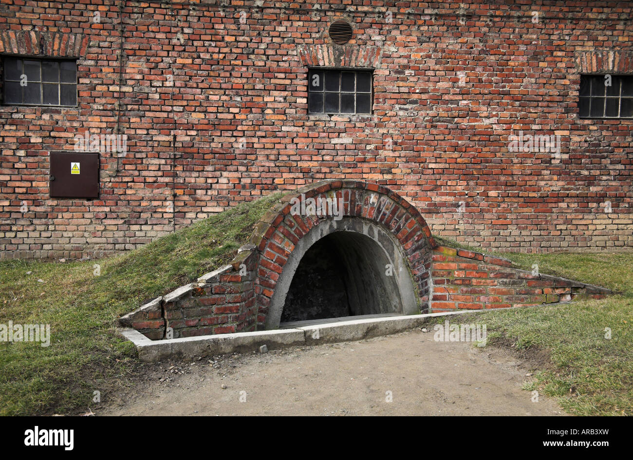 Campo di concentramento di Auschwitz Oswiecim Polonia punto sentinella Foto Stock