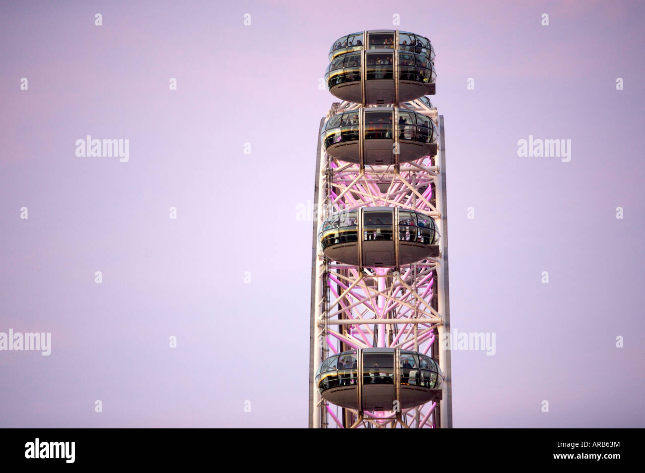 Il London Eye di notte Foto Stock