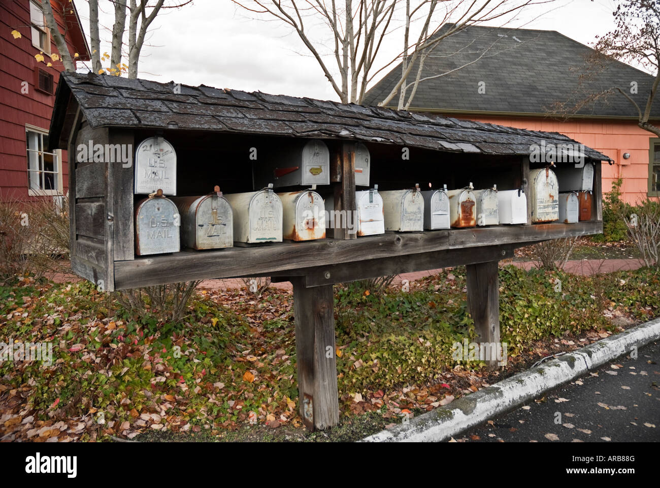 Line up di cassette postali Issaquah Washington Foto Stock