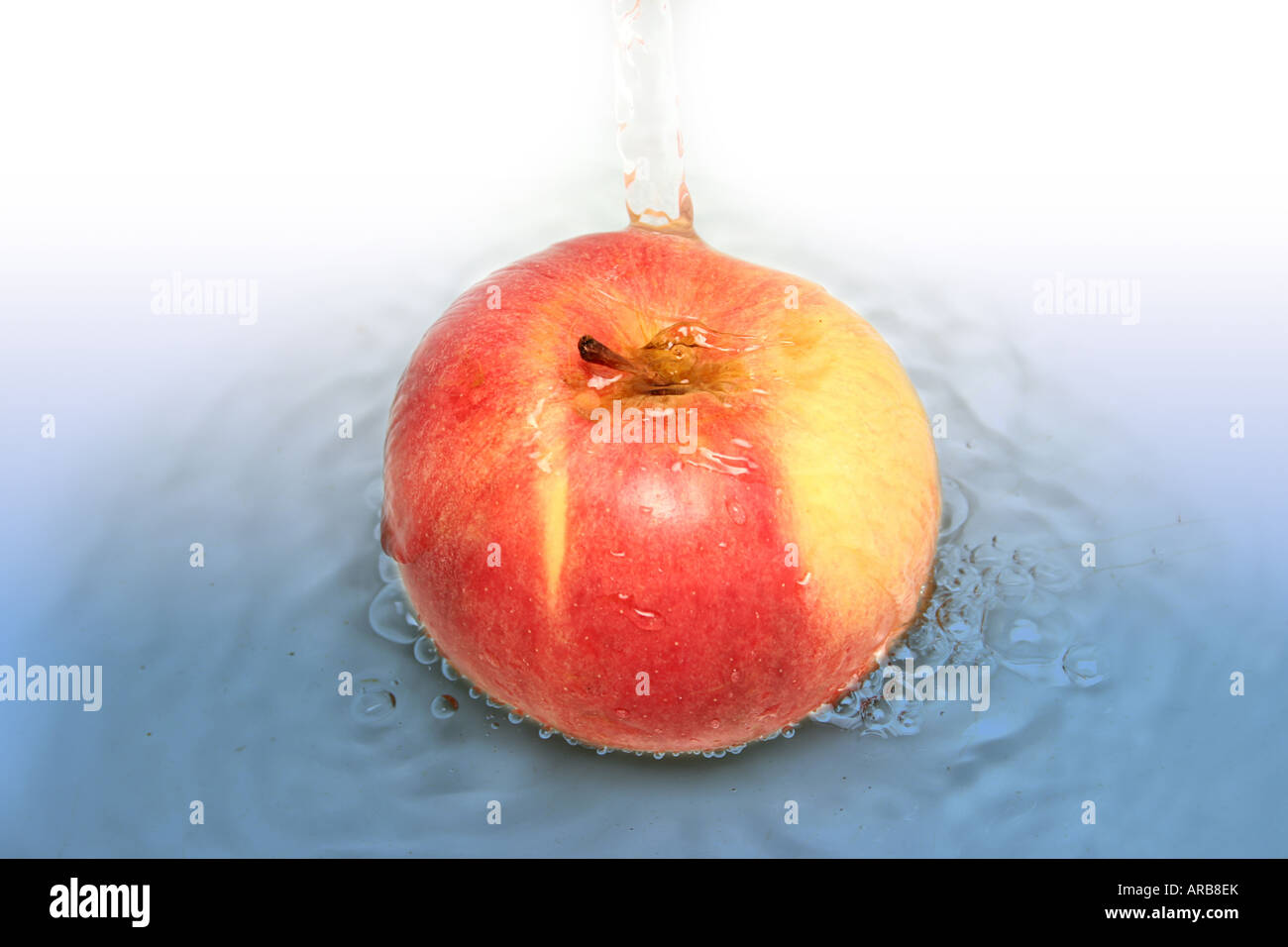 Red delicious apple in acqua Foto Stock