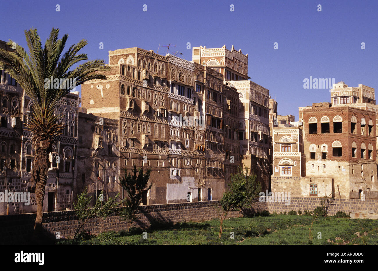 Repubblica dello Yemen sana di una città vecchia Foto Stock