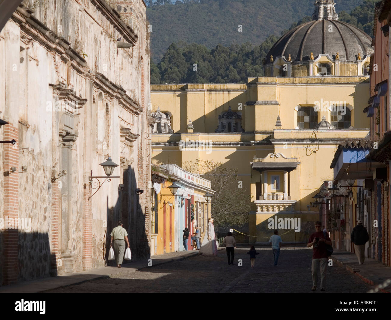 La Merced chiesa in background Foto Stock