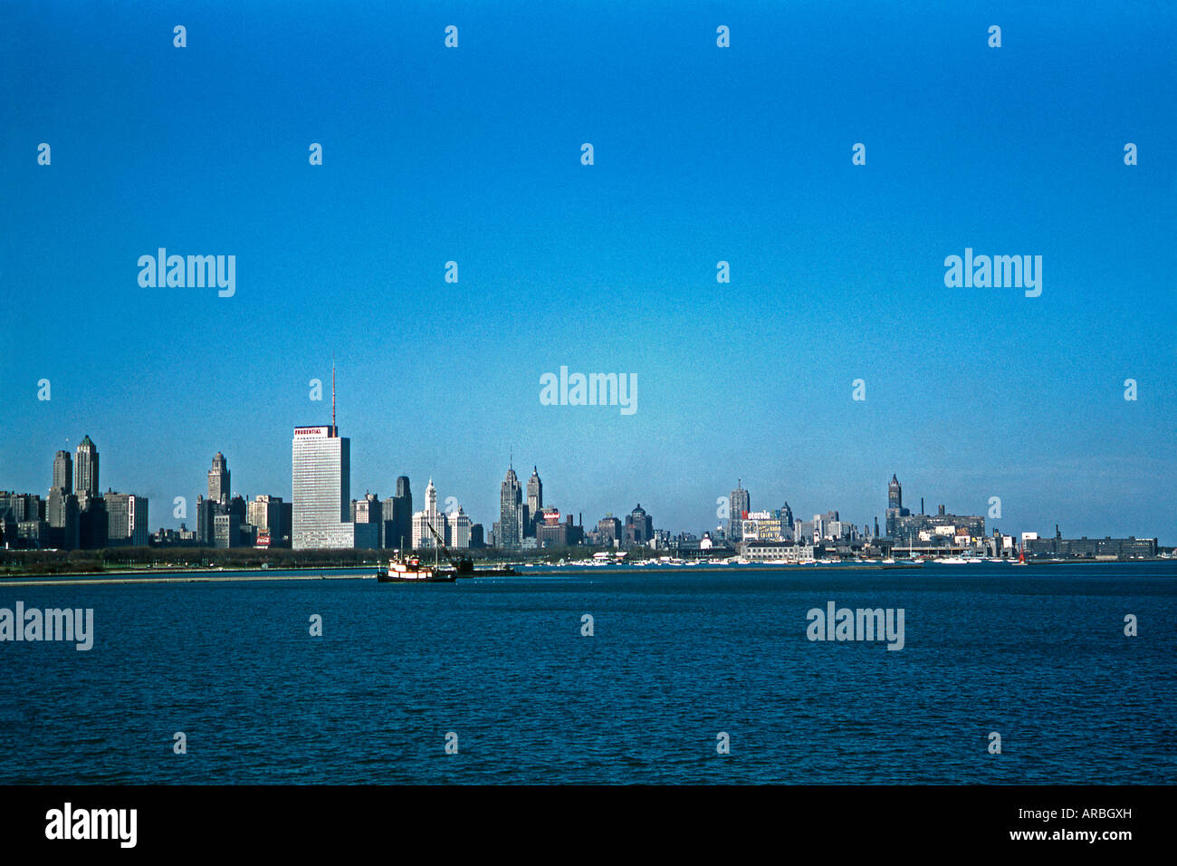 Chicago, Illinois, USA, c.. 1957, una vista dal planetario Adler. Foto Stock