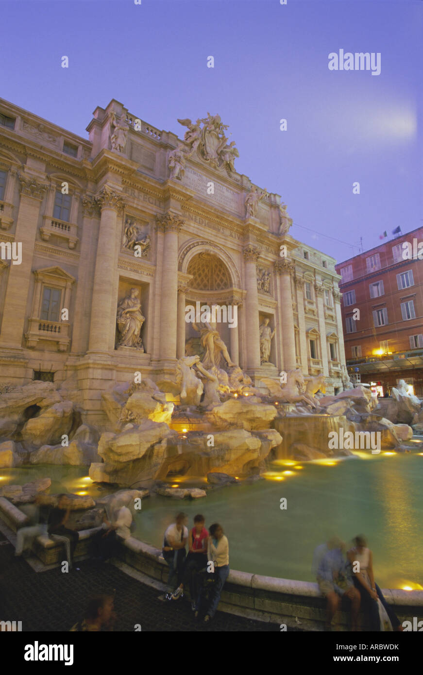 Il Trevo fontana, progettato 1732 da Nicola Salvi, Roma, Lazio, l'Italia, Europa Foto Stock