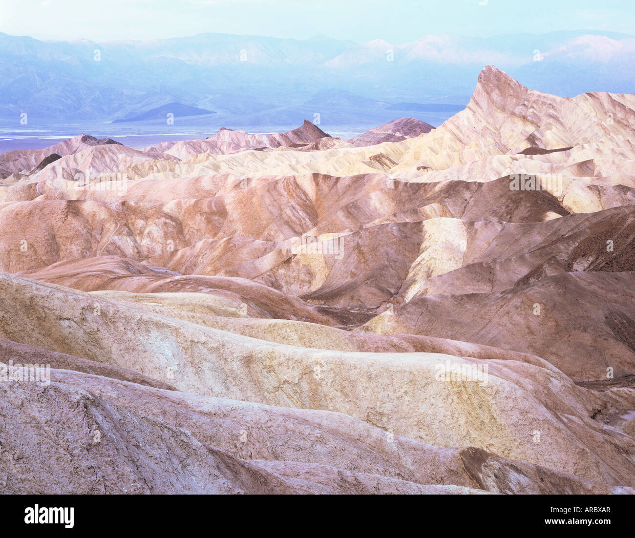 Vista dal punto Zabriski della Death Valley, California, Stati Uniti d'America (USA), America del Nord Foto Stock