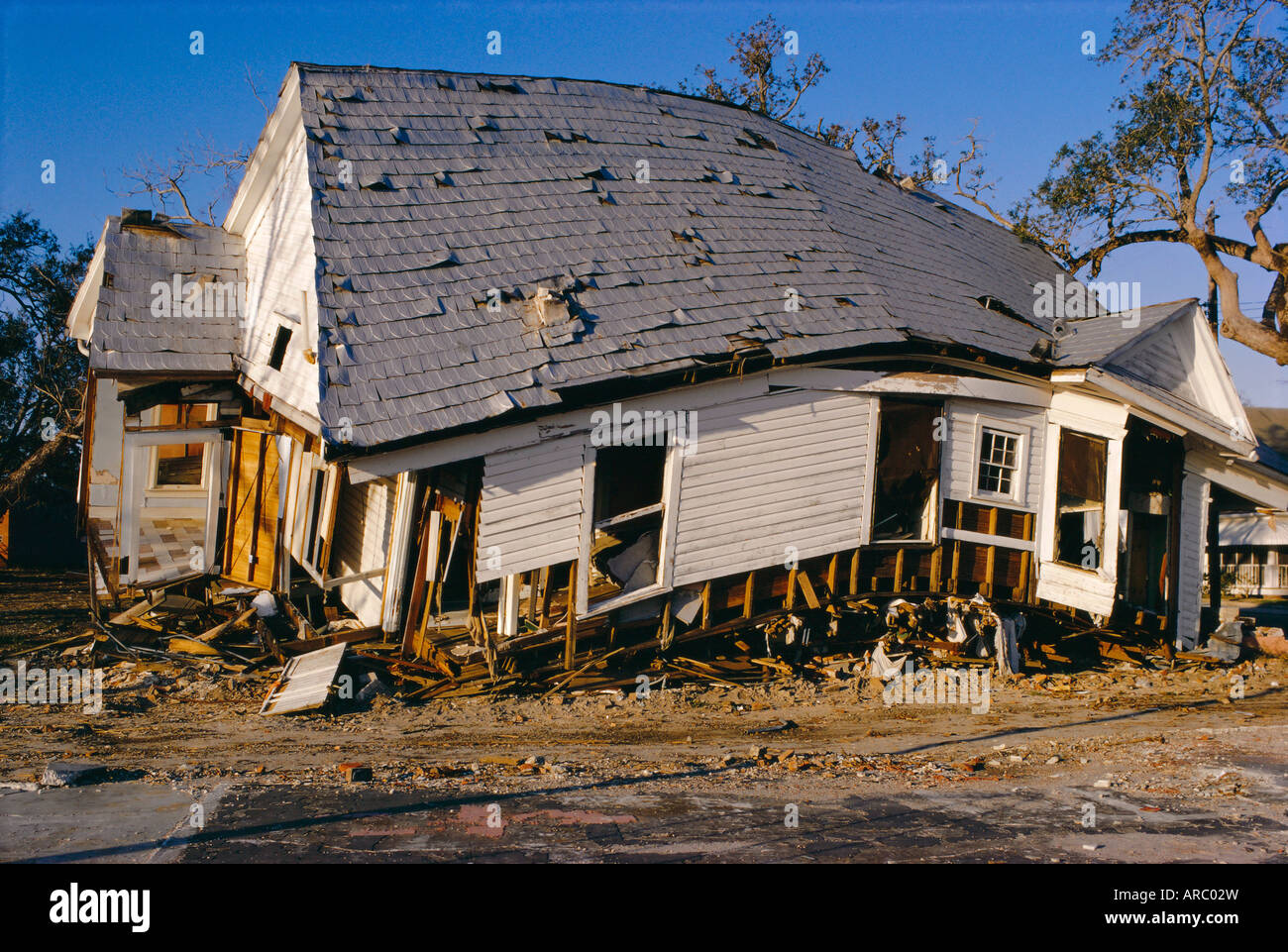 I danni arrecati dall'uragano, Louisiana, Stati Uniti d'America Foto Stock