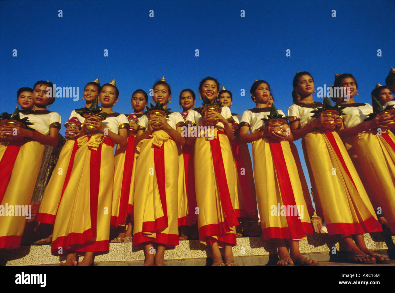 Loy Kratong festival, Sukhothai, Thailandia, Asia Foto Stock
