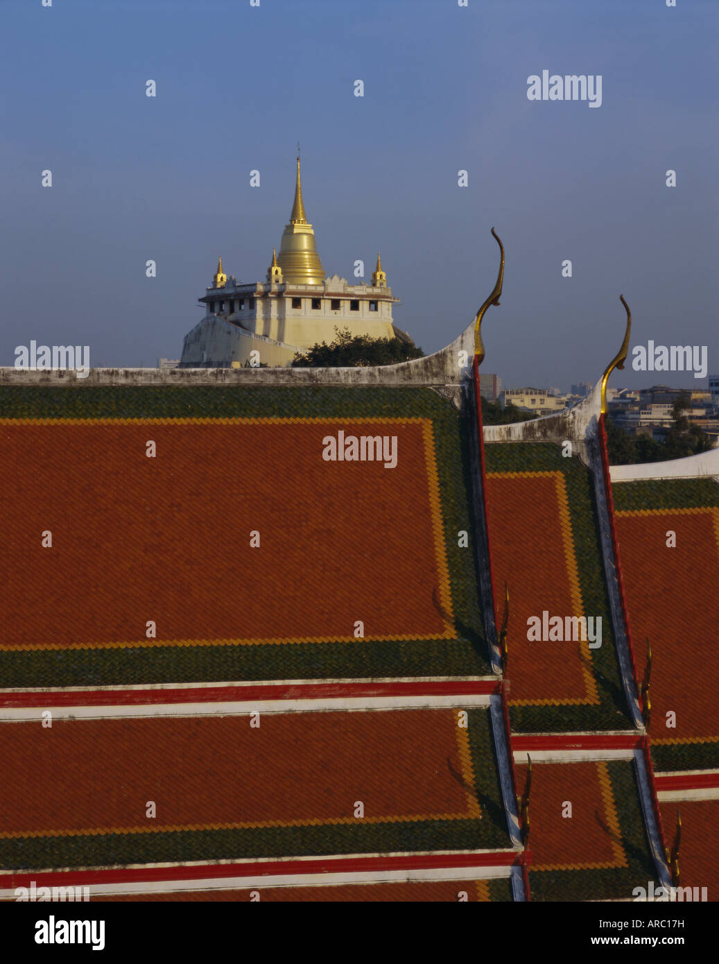 Golden Mount (Wat Saket), Bangkok, Thailandia, Asia Foto Stock