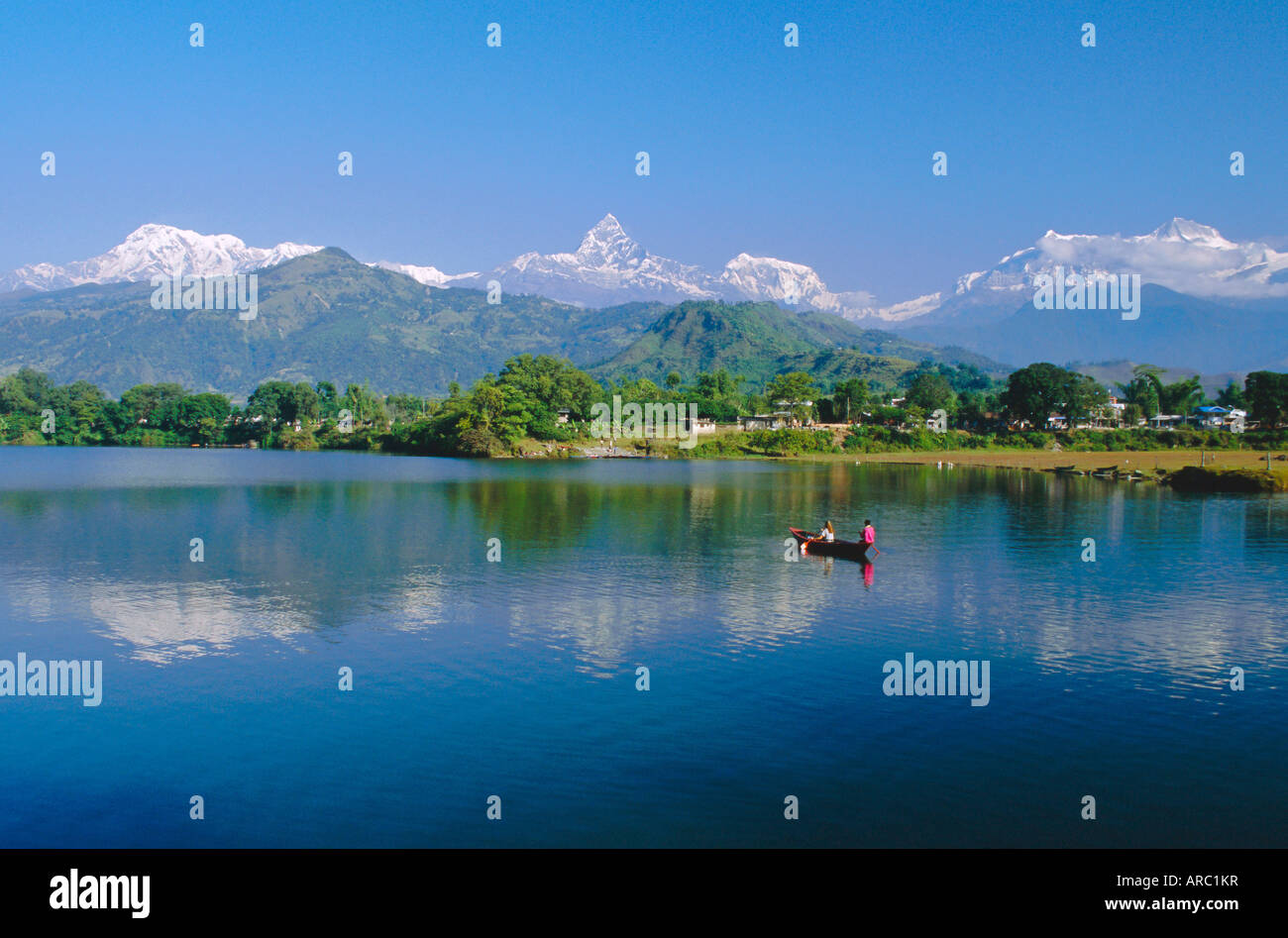 Lago Phewatal, Regione di Annapurna, Pokhara, Nepal Foto Stock