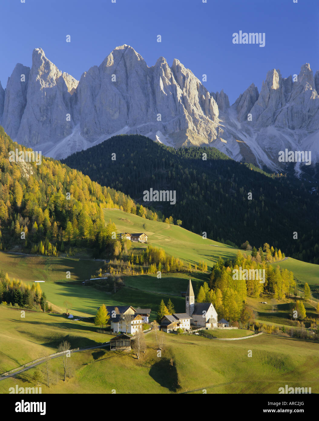 Montagne, Geisler Gruppe/Geislerspitzen, Dolomiti, Trentino Alto Adige, Italia, Europa Foto Stock