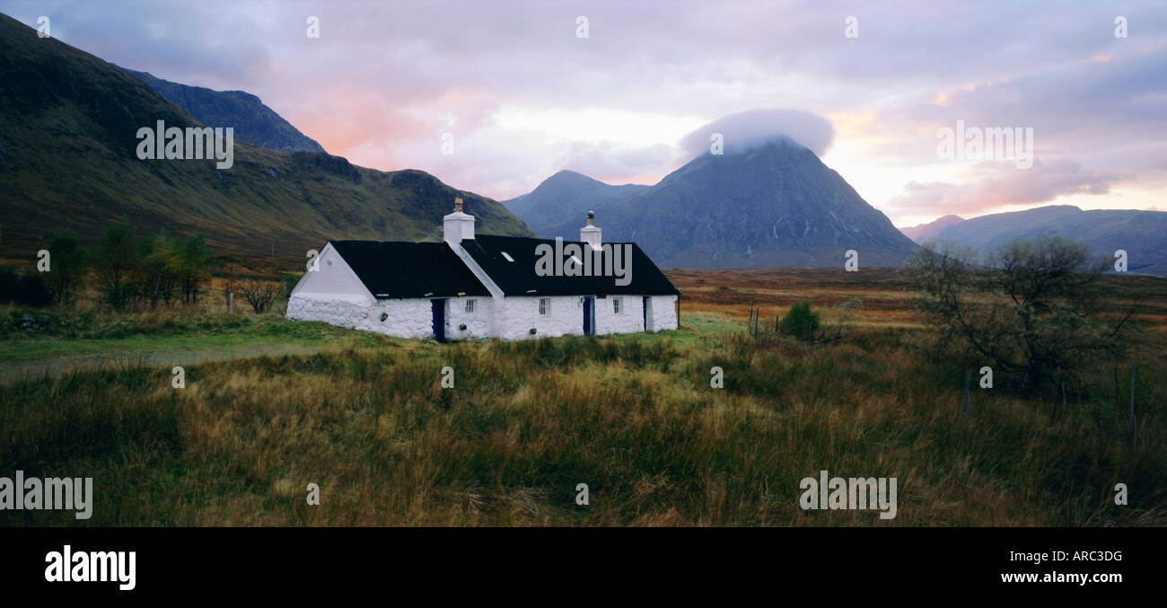 Blackrock Cottage, Rannoch Moor, Glencoe (Glen Coe), Highlands occidentali, regione delle Highlands, Scotland, Regno Unito, Europa Foto Stock