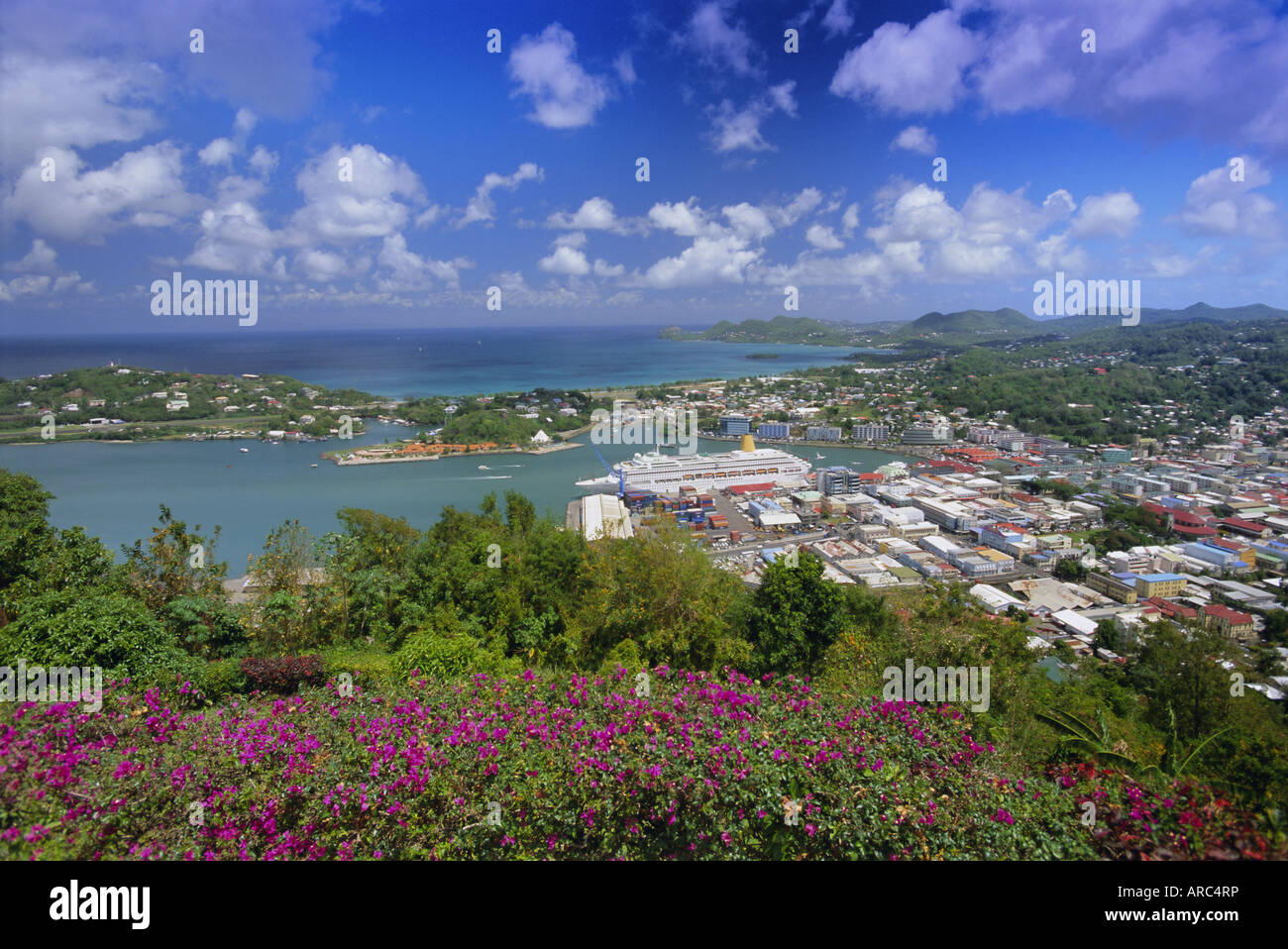 La città capitale di Castries, Santa Lucia, isole Windward, West Indies, dei Caraibi e America centrale Foto Stock