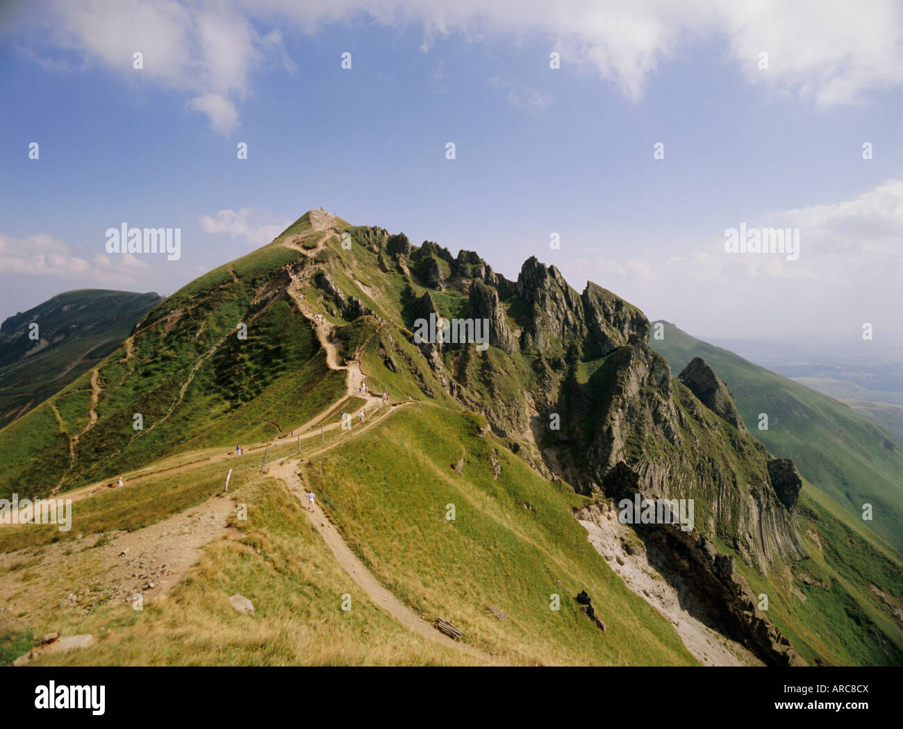 Il vertice di Puy de Sancy, Puy de Dome, Parco Naturel Regional des Volcans d'Auvergne, Massiccio centrale, Aquitania, in Francia, in Europa Foto Stock