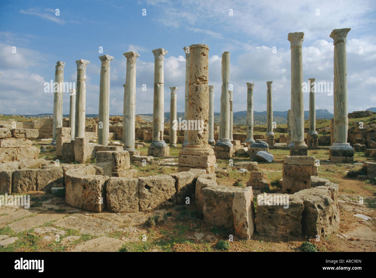 L'antica città greca di Appolonia, Libia, Nord Africa Foto Stock