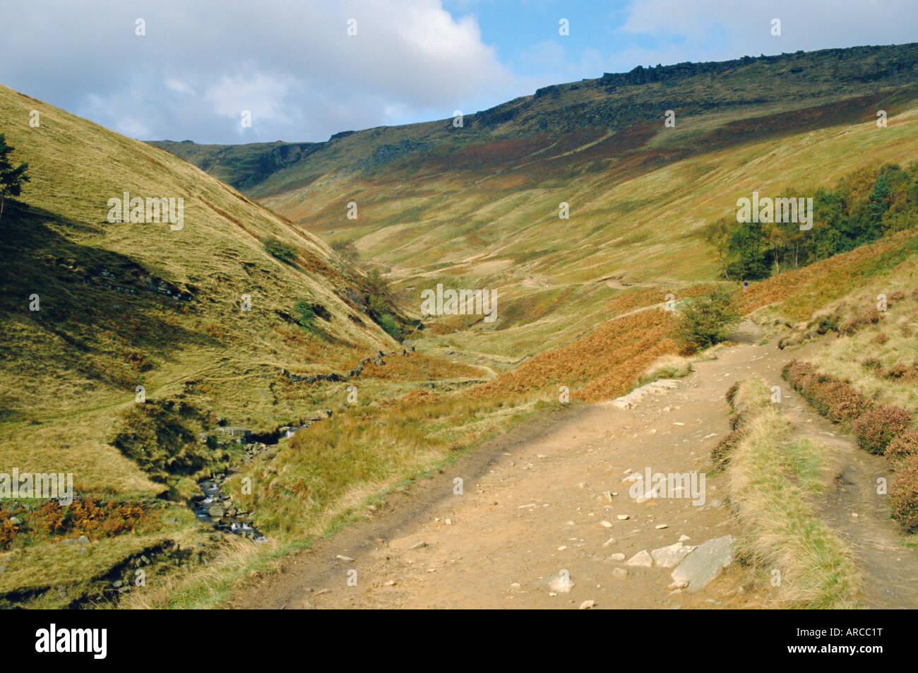 Edale, Pennine Way, Derbyshire, Inghilterra Foto Stock
