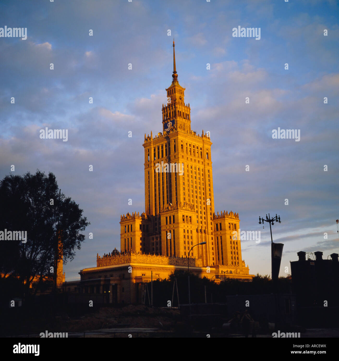 Palazzo della cultura, architettura Stalinistic, Varsavia (Wraclaw), Polonia Foto Stock