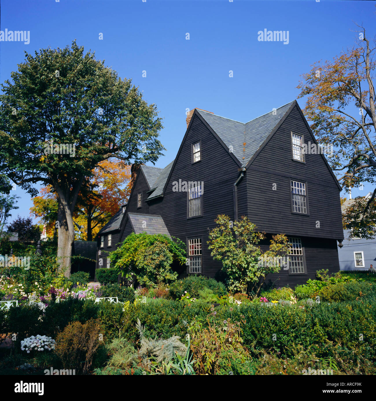 Casa dei sette Gables, 1668, reso famoso in Nathaniel Hawthorne del romanzo dello stesso nome, Salem, Massachusetts, STATI UNITI D'AMERICA Foto Stock