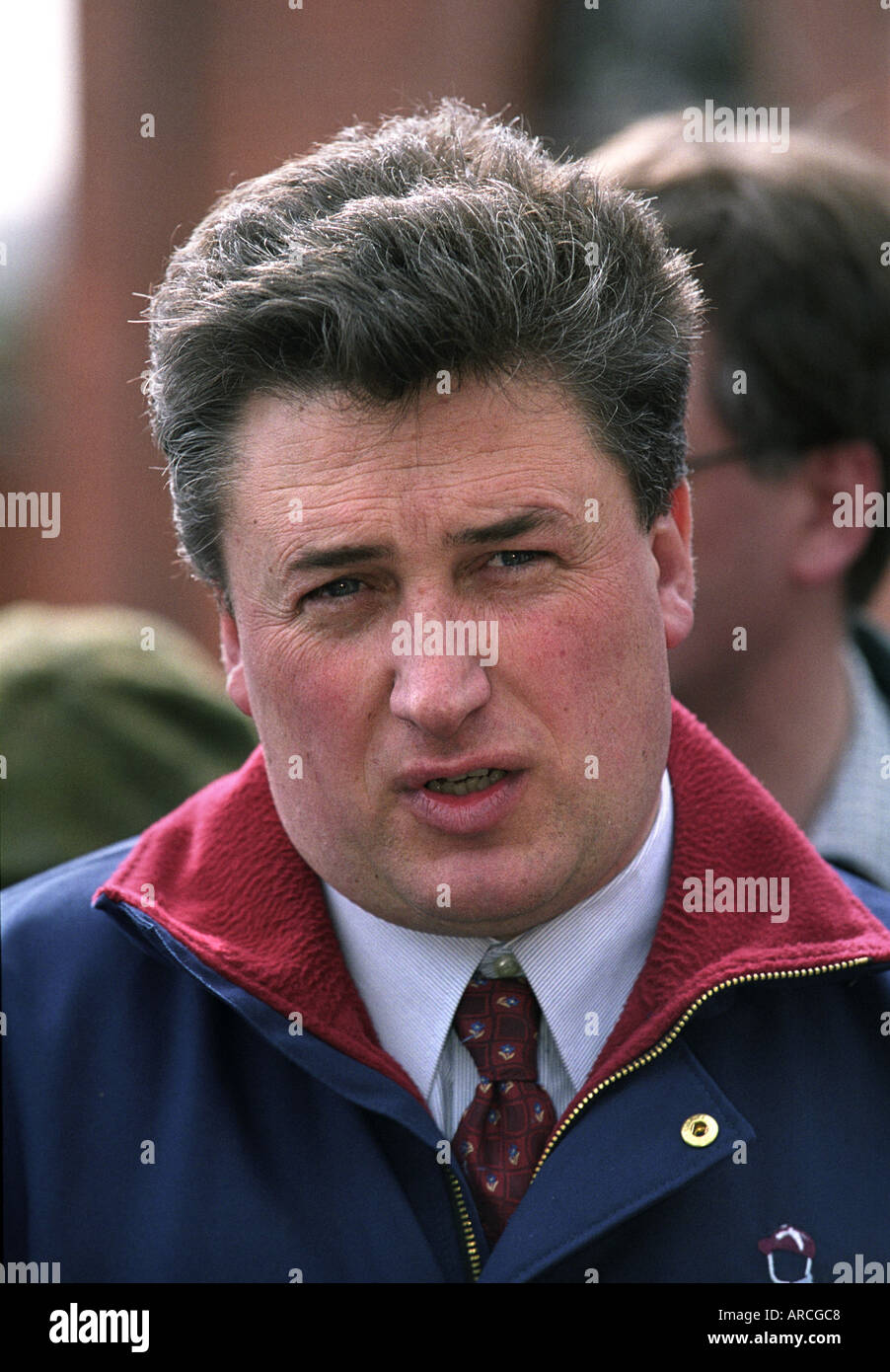 Il TRAINER delle corse ippiche PAUL NICHOLLS A SUA Manor Farm Stables DITCHEAT SOMERSET REGNO UNITO Foto Stock