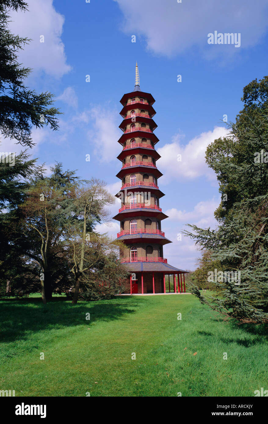 La Pagoda, Kew Gardens di Kew, London, England, Regno Unito Foto Stock