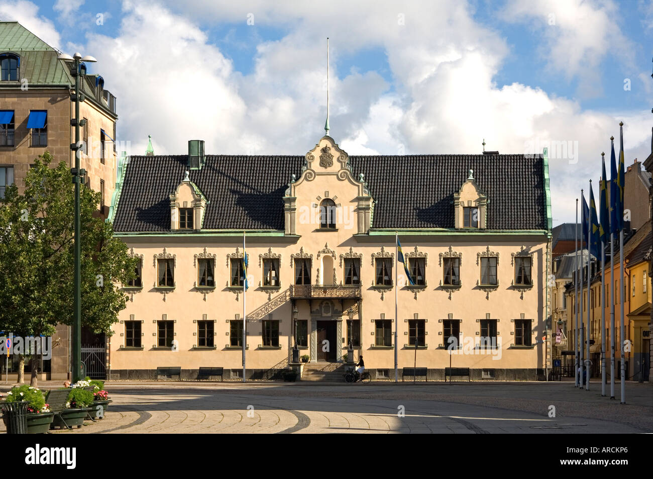 Il Residence in piazza denominata Stortorget in Malmo in Svezia è la casa del governatore della contea Foto Stock