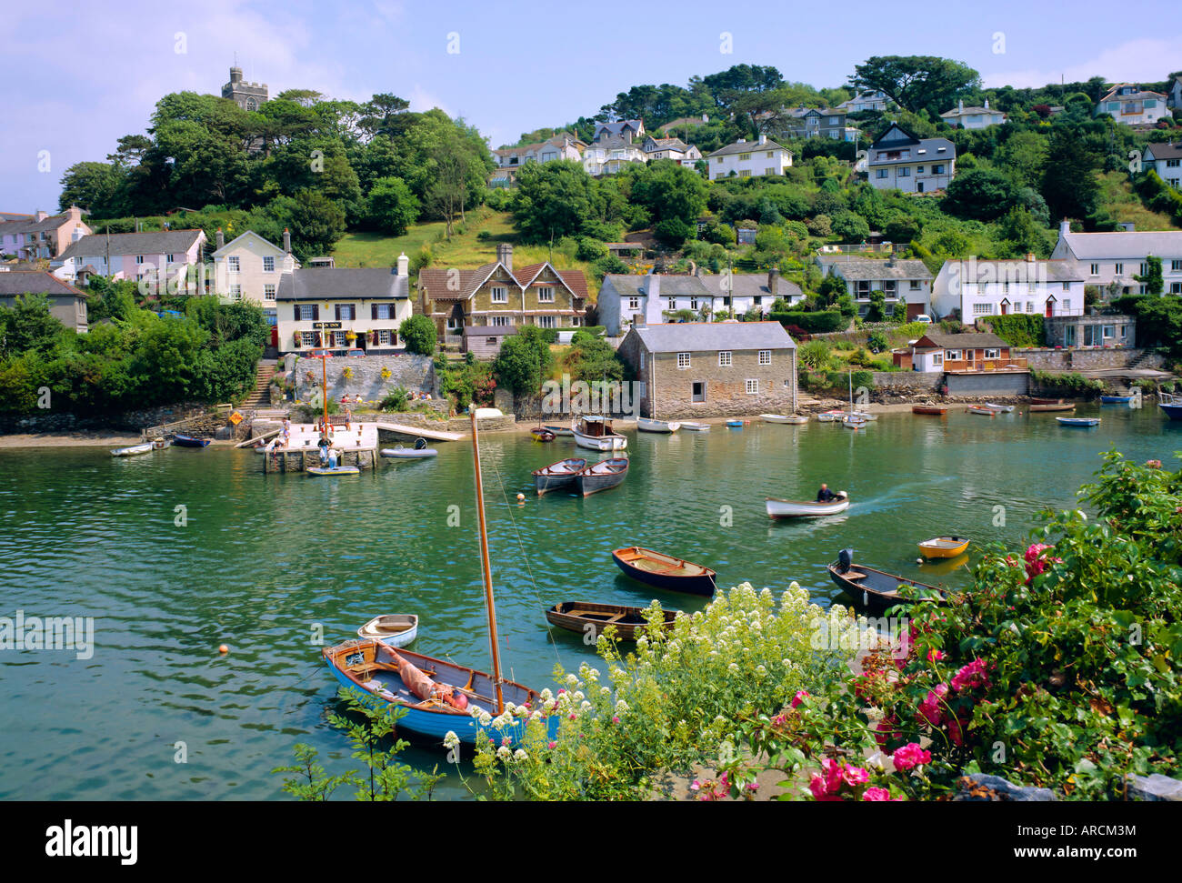 Noss Mayo, south coast, Devon, Inghilterra, Regno Unito Foto Stock