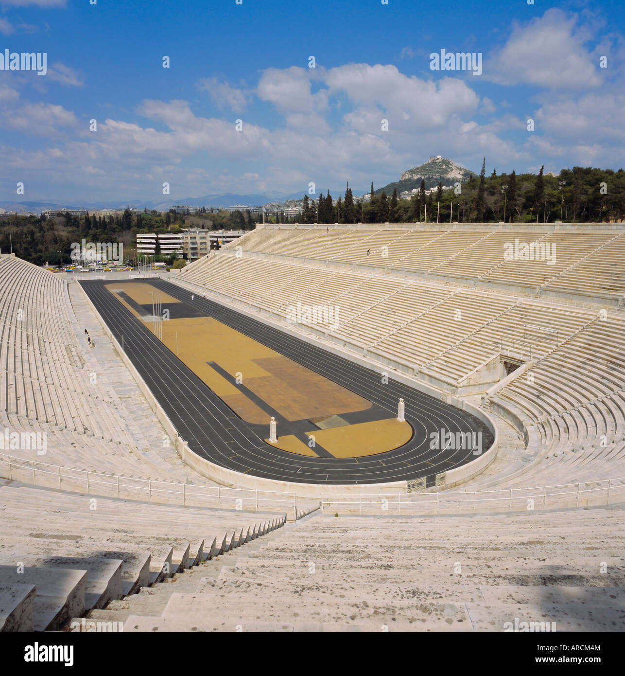 Il Stadion, c. 330 BC, restaurato per le prime Olimpiadi Moderne nel 1896, Atene, Grecia, Europa Foto Stock