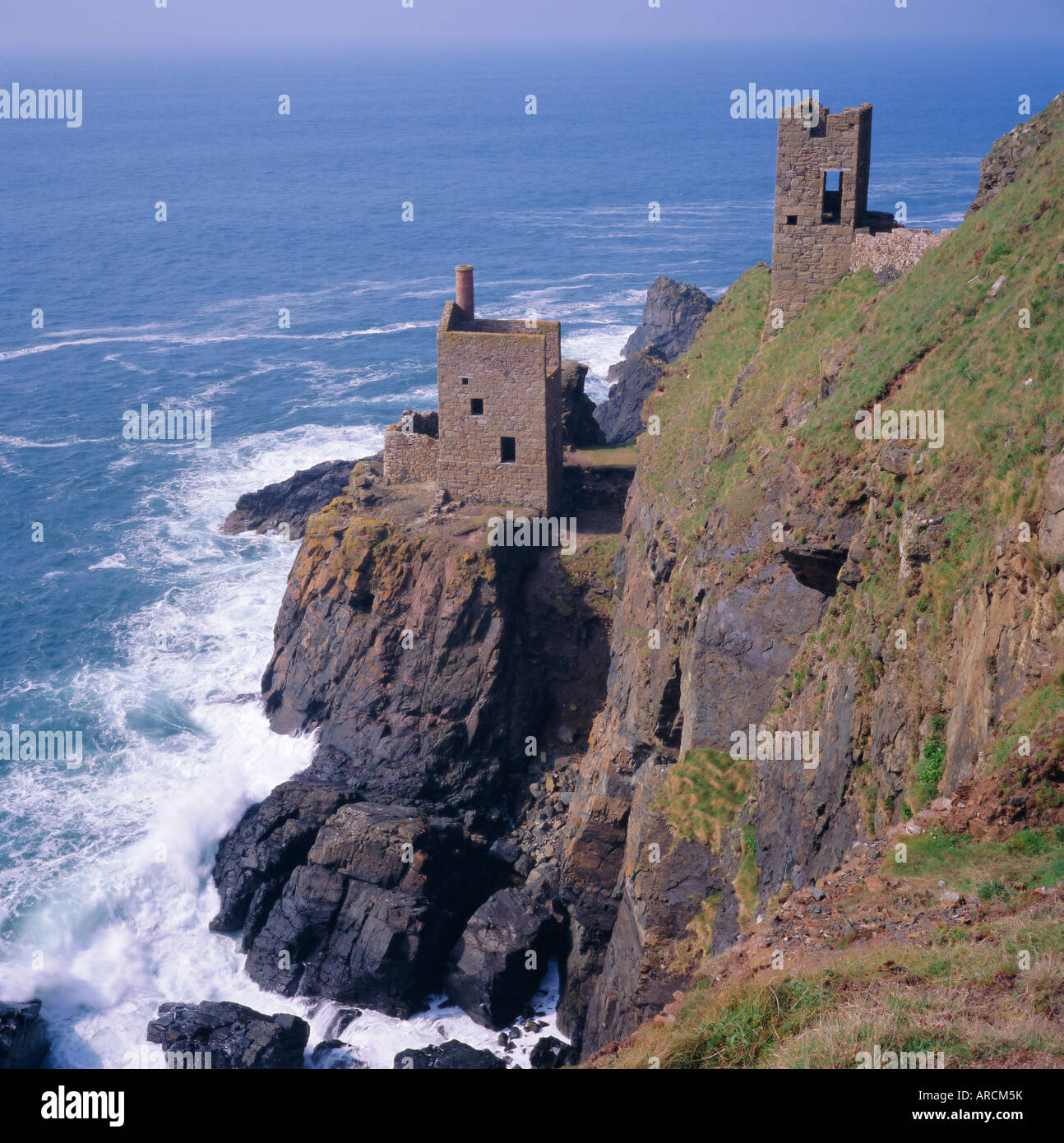 Botallack Miniere di stagno, Cornwall, Inghilterra Foto Stock