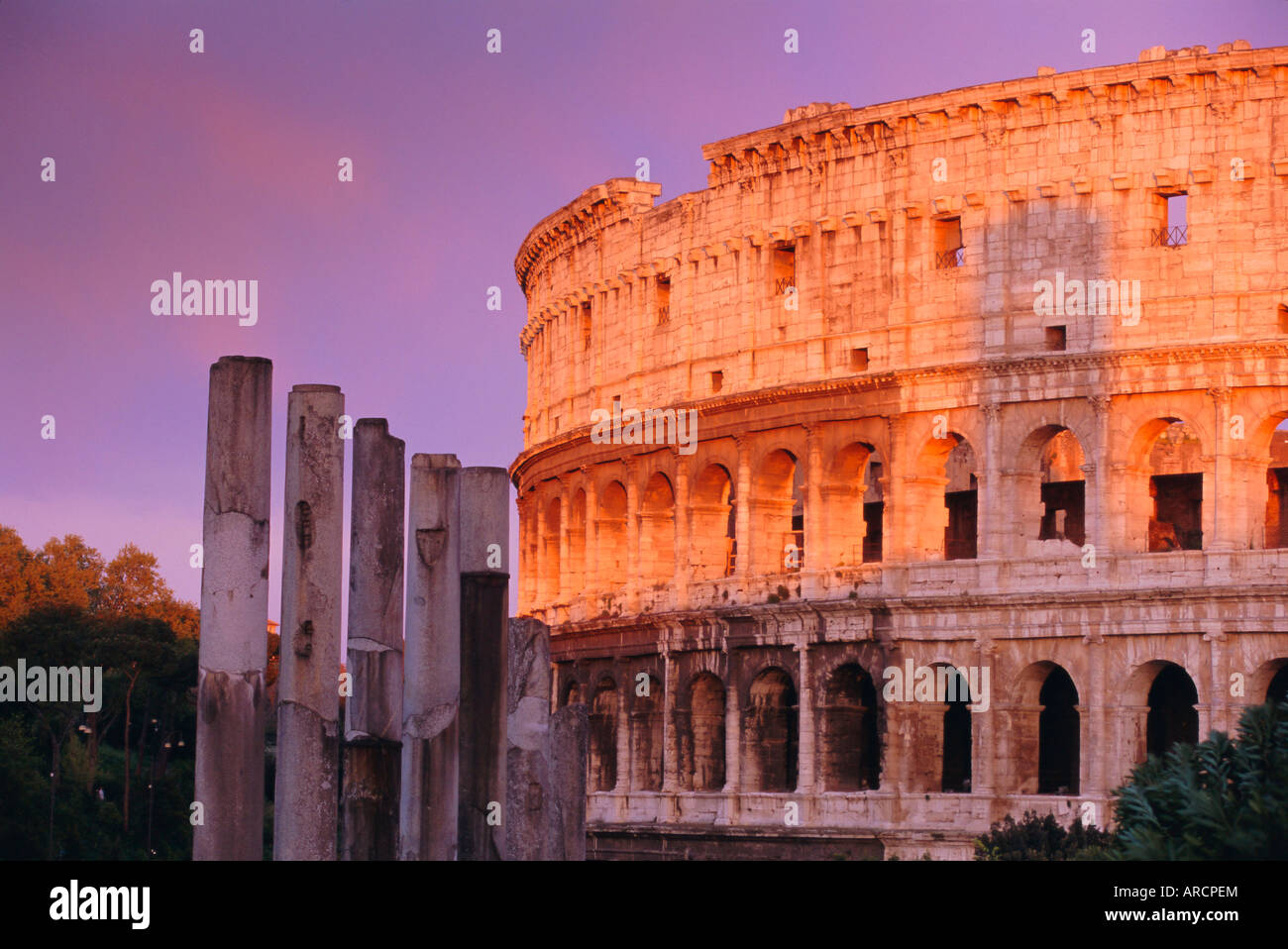 Colosseo, Roma, Italia Foto Stock