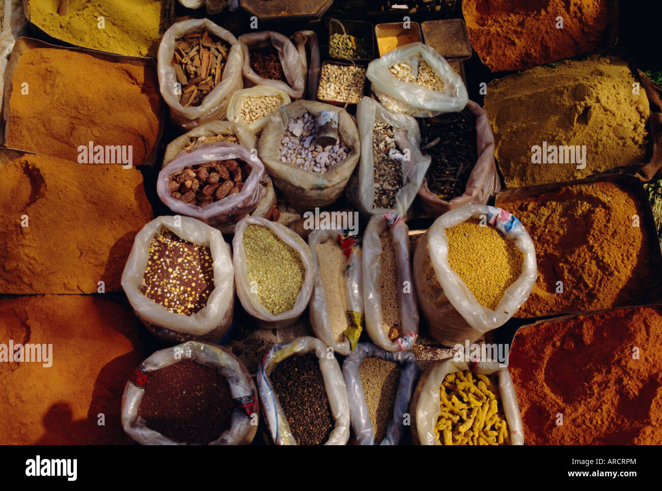 Le spezie per la vendita, India, Asia Foto Stock