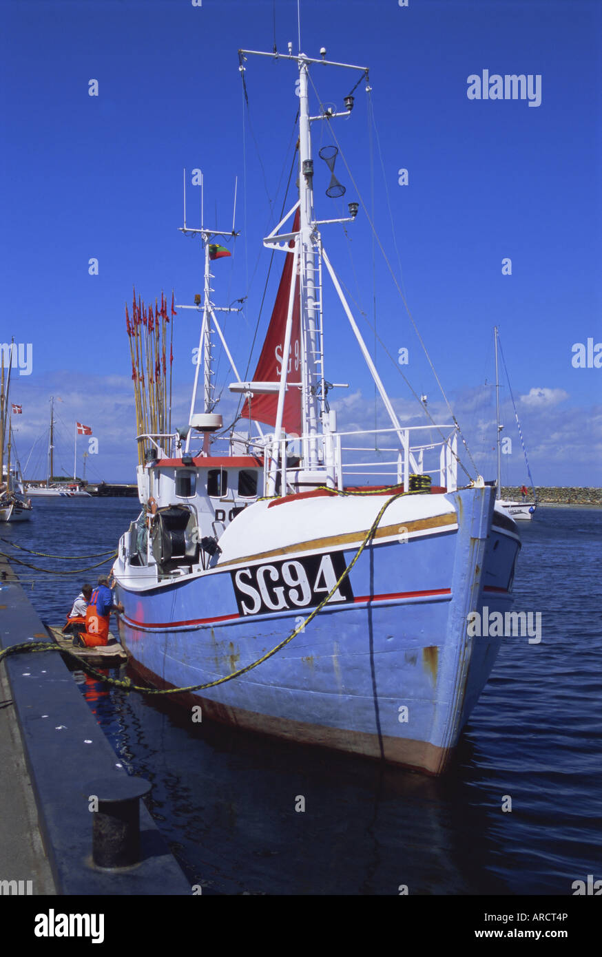 Barca da pesca, isola di Aero, Danimarca, Scandinavia, Europa Foto Stock