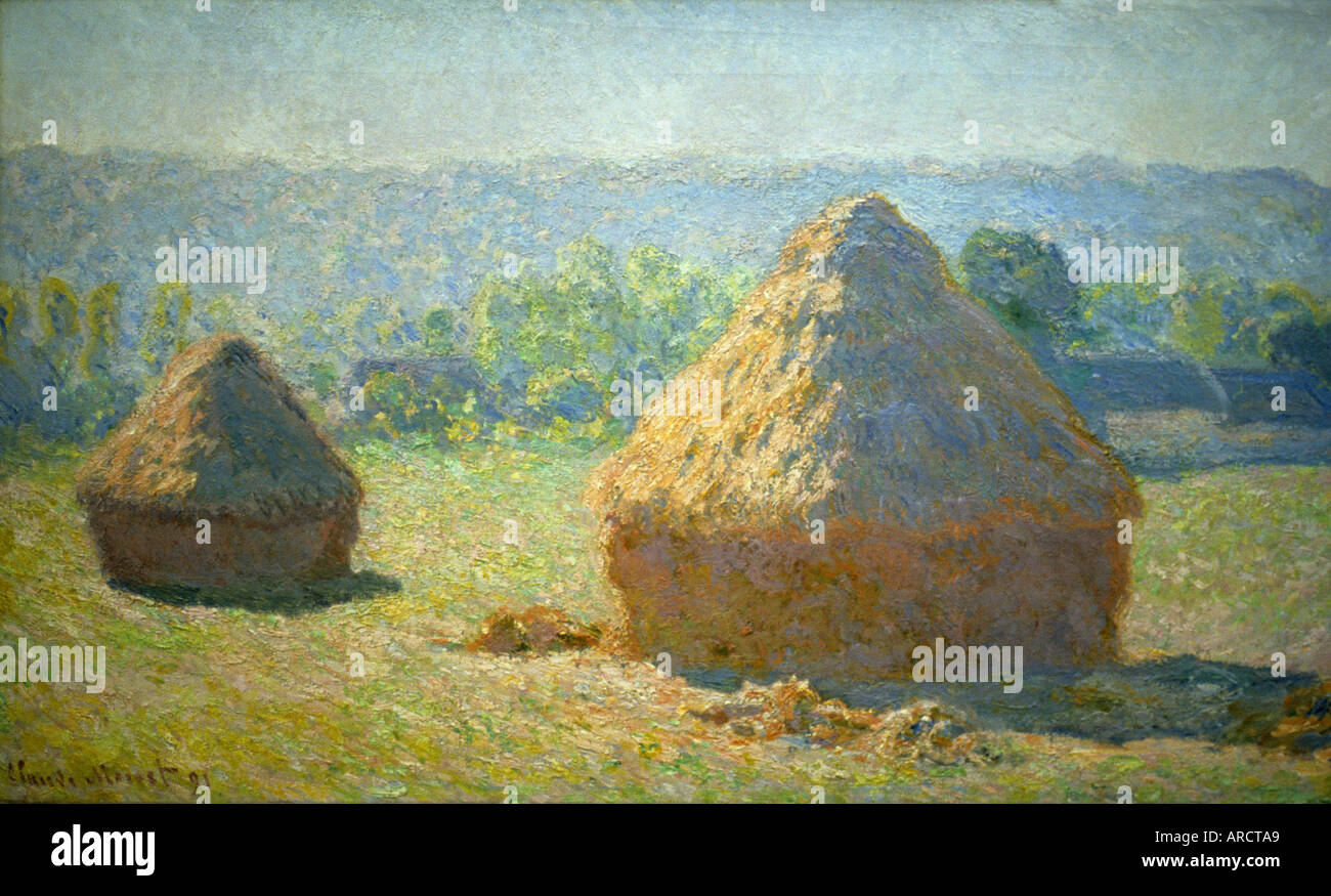 Haystacks Meules l ete di Claude Monet 1840 - 1926 Francia - Francese Foto Stock