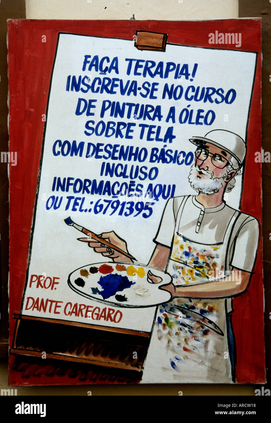 Porto Seguro Bahia Brasile Brasil galleria di pittura pittore arte artista Foto Stock