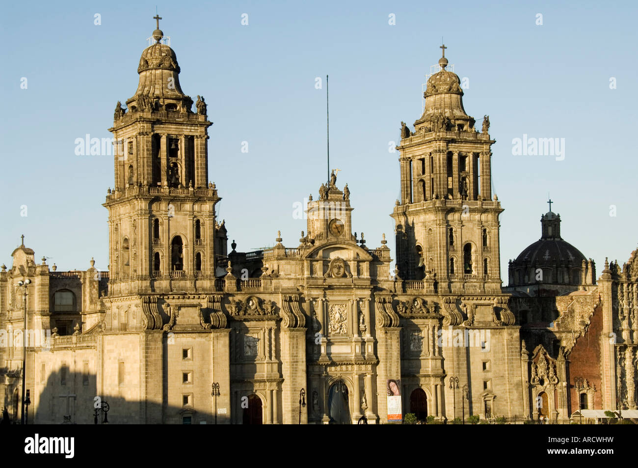 Cattedrale Metropolitana, Zocalo, Centro Historico, Città del Messico, Messico, America del Nord Foto Stock