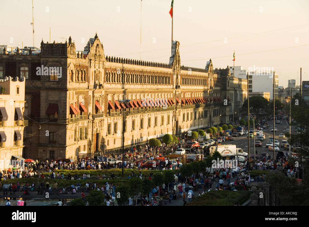 Il Palazzo Nazionale, Zocalo, Centro Historico, Città del Messico, Messico, America del Nord Foto Stock