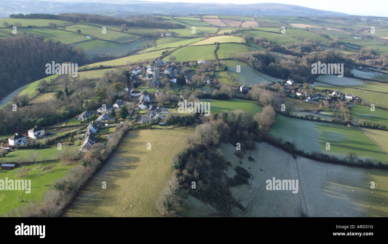 Drewstegnton villaggio nel cuore del Dartmoor Devon Regno Unito Foto Stock