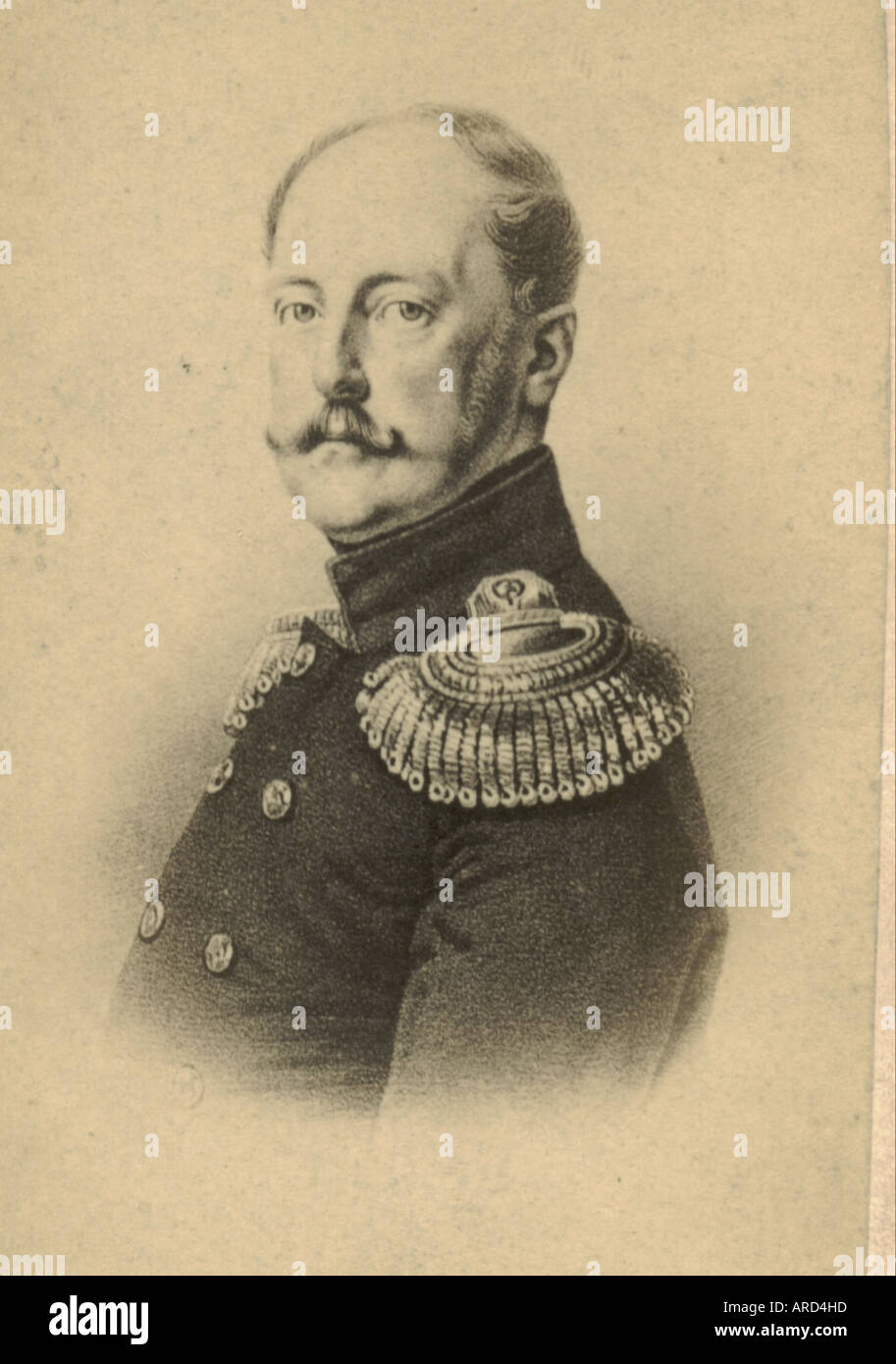 Carte-de-visite fotografia di Sua Maestà Imperiale imperatore Nicola I circa 1850 Foto Stock