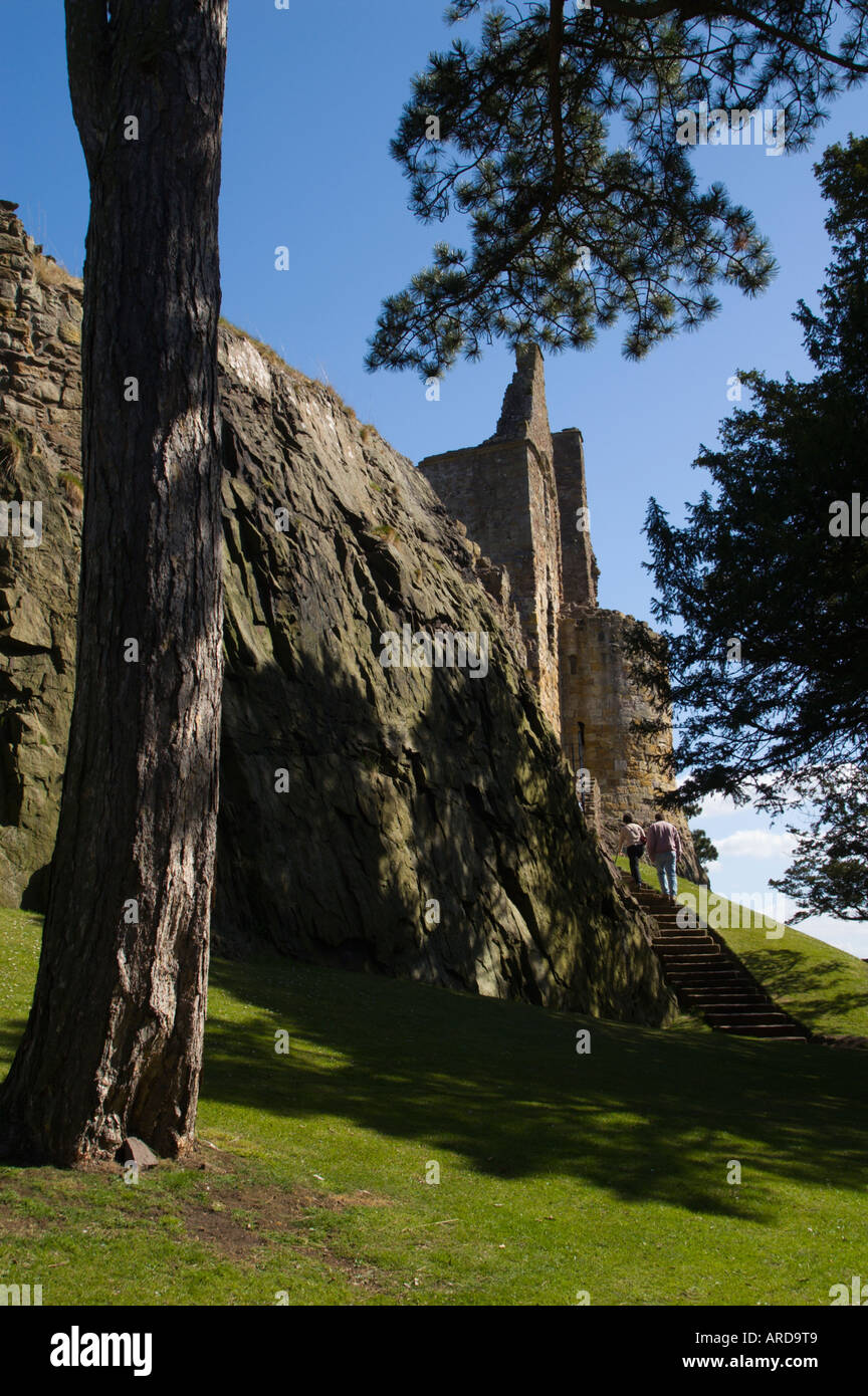 Dirleton East Lothian in Scozia il castello Foto Stock