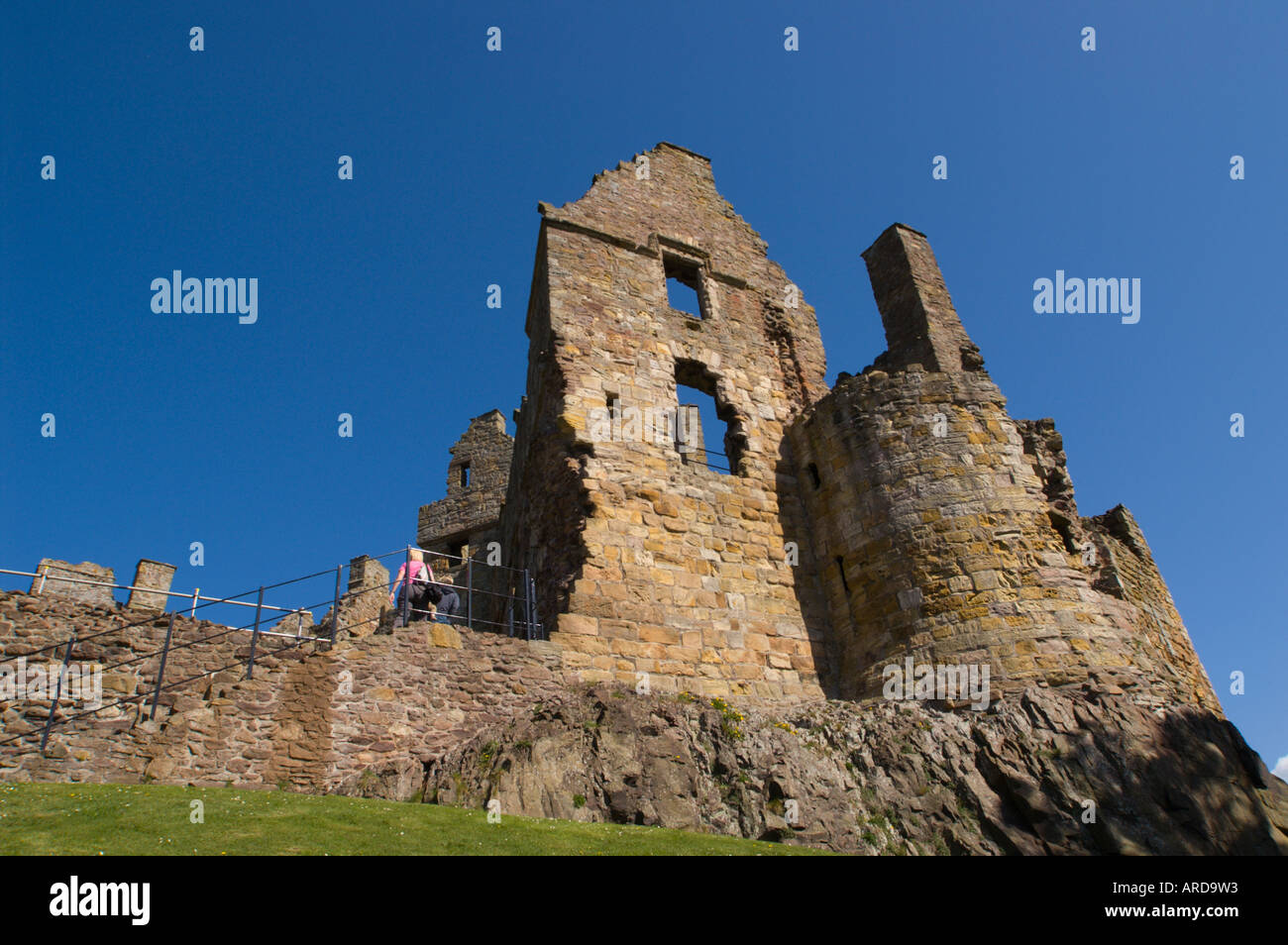 Dirleton East Lothian in Scozia il castello Foto Stock