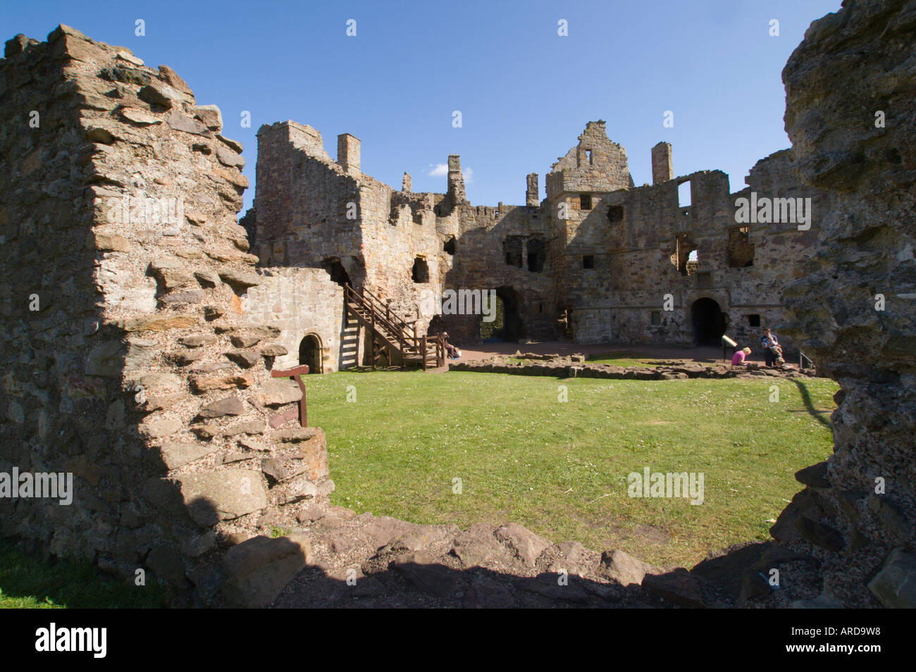 Dirleton Castle East Lothian in Scozia Foto Stock