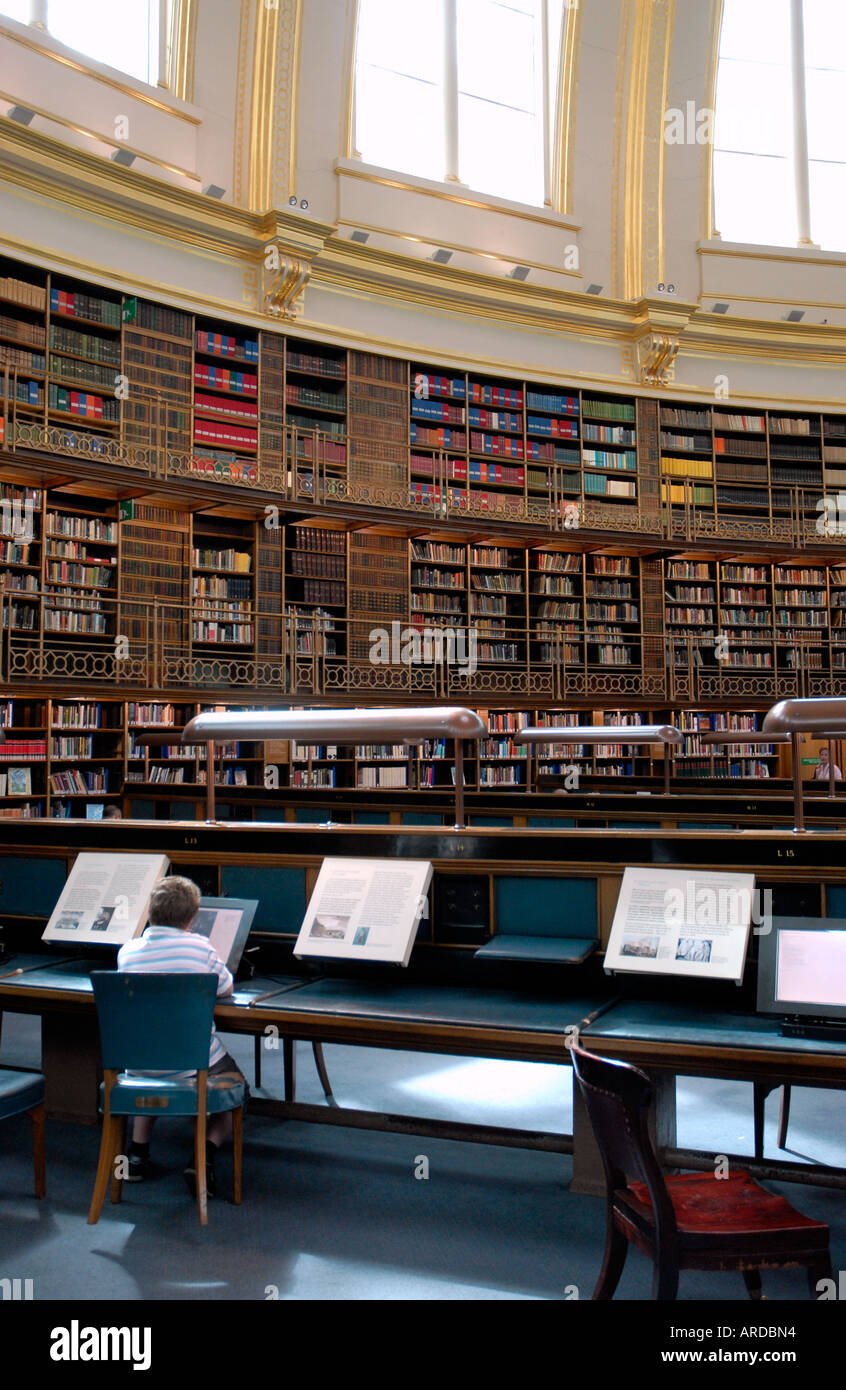 Il Round sala lettura al British Museum Bloomsbury a Londra Foto Stock
