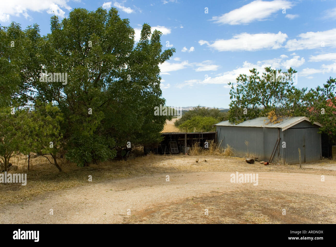 Parte di un antico casolare su una siccità aziende agricole colpite in Australia Foto Stock