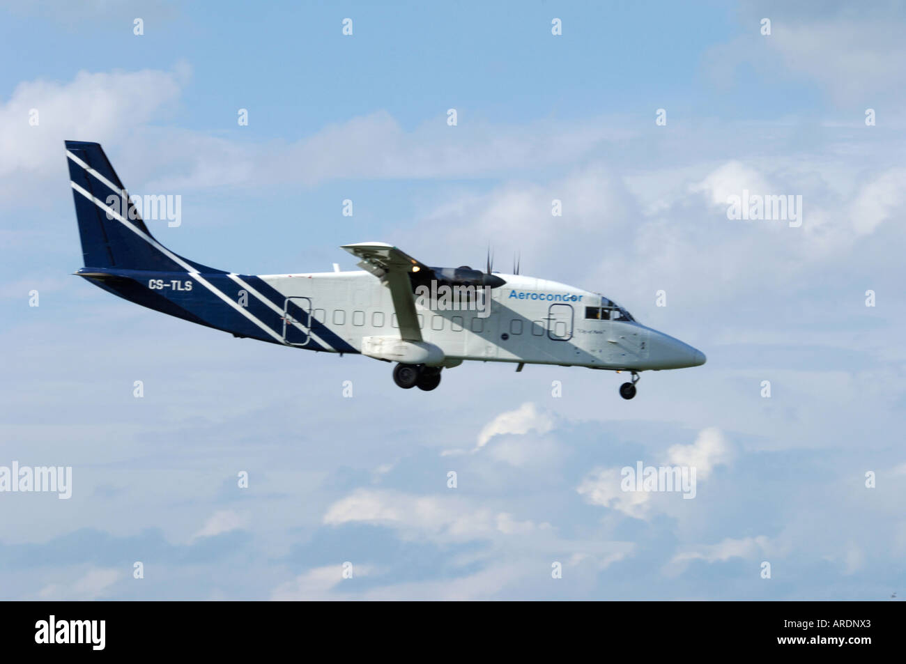 Aerocondor Pantaloncini Shorts 360 360 arrivando Inverness Dalcross Aeroporto. 3577-347 XAV Foto Stock